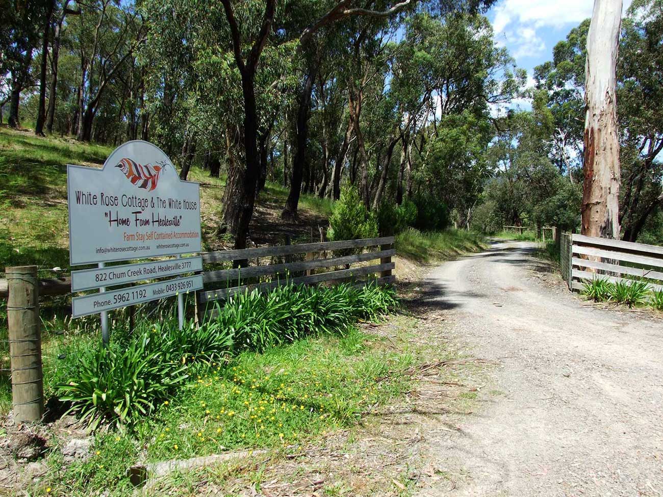 The gate at Home Farm Healesville