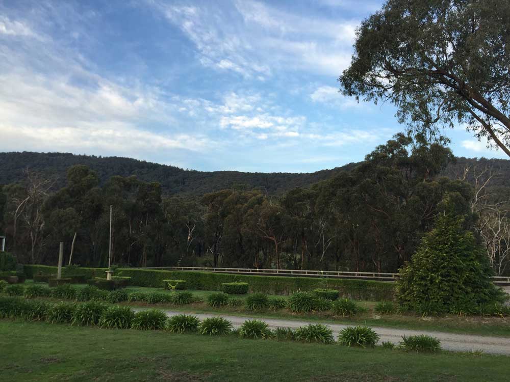 The property catching the morning sun