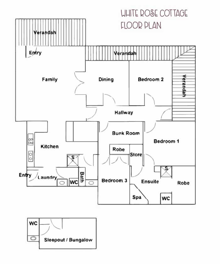 White Rose Cottage floor plan